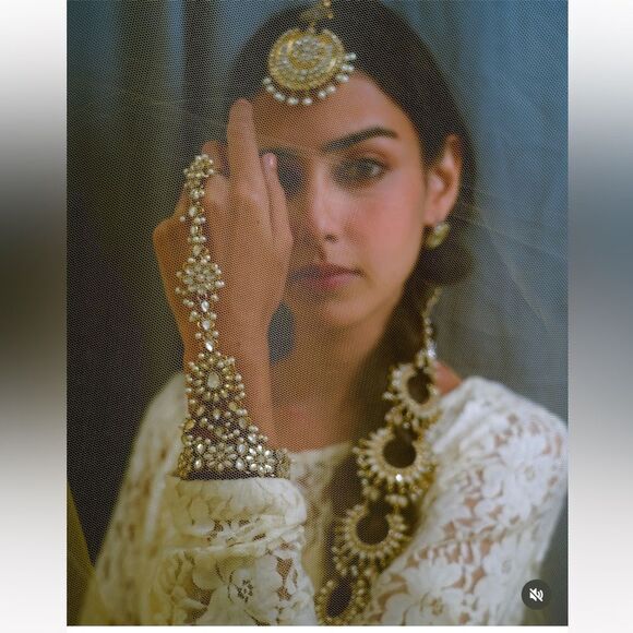 INDIAN KUNDAN HEERAMANDI PAKISTANI BRIDAL WEDDING HAIR JEWELRY ACCESSORIES - Picture 1 of 4